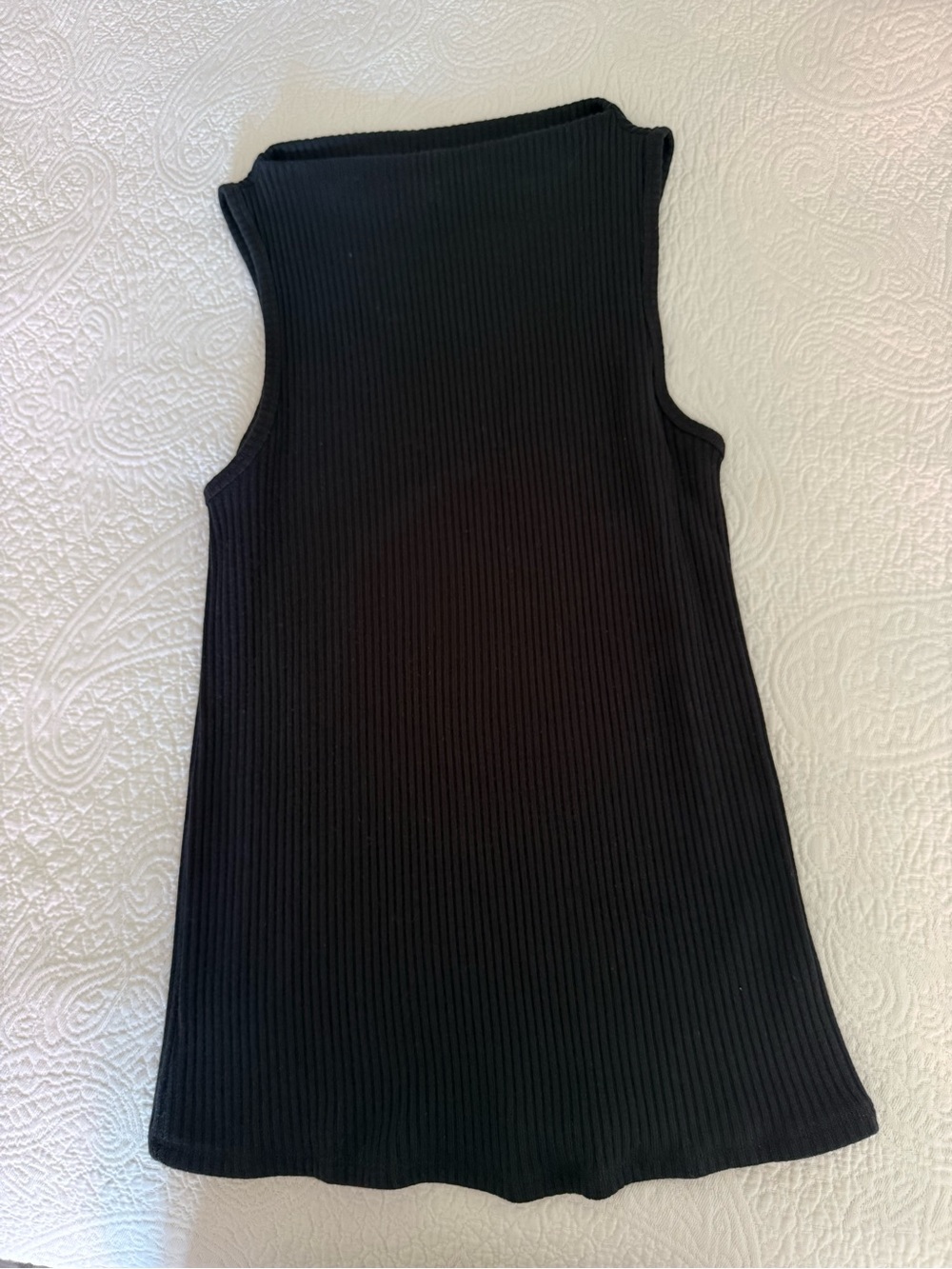 J. Crew Black Ribbed SleevelessTop